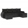 6-teiliges Gartensofa-Set und schwarze synthetische Rattankissen von , Gartensets - Ref: Foro24-3254052, Preis: 391,51 €, Rab...