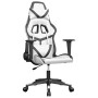 Black and white synthetic leather gaming chair by , Gaming chairs - Ref: Foro24-3143674, Price: 124,84 €, Discount: %