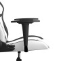 Schwarz-weißer Gaming-Stuhl aus Kunstleder von , Gaming-Stühle - Ref: Foro24-3143674, Preis: 124,93 €, Rabatt: %