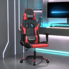 Black and red synthetic leather gaming chair by , Gaming chairs - Ref: Foro24-3143688, Price: 126,99 €, Discount: %