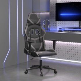 Black and gray synthetic leather gaming chair by , Gaming chairs - Ref: Foro24-3143669, Price: 123,99 €, Discount: %