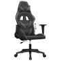 Black and gray synthetic leather gaming chair by , Gaming chairs - Ref: Foro24-3143669, Price: 124,12 €, Discount: %