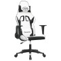 Black and white synthetic leather gaming chair by , Gaming chairs - Ref: Foro24-3143697, Price: 130,89 €, Discount: %