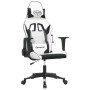 Black and white synthetic leather gaming chair by , Gaming chairs - Ref: Foro24-3143697, Price: 130,89 €, Discount: %