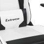 Black and white synthetic leather gaming chair by , Gaming chairs - Ref: Foro24-3143697, Price: 130,89 €, Discount: %