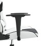 Black and white synthetic leather gaming chair by , Gaming chairs - Ref: Foro24-3143697, Price: 130,89 €, Discount: %