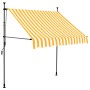 Manual retractable awning with white and orange LED 100 cm by , Awnings - Ref: Foro24-145855, Price: 83,59 €, Discount: %