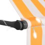 Manual retractable awning with white and orange LED 100 cm by , Awnings - Ref: Foro24-145855, Price: 83,59 €, Discount: %