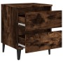 Bedside table with smoked oak metal legs 40x35x50 cm by vidaXL, Nightstands - Ref: Foro24-813128, Price: 45,67 €, Discount: %