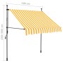 Manual retractable awning with white and orange LED 100 cm by , Awnings - Ref: Foro24-145855, Price: 83,59 €, Discount: %