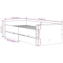 Smoked oak bed frame with drawers 90x190 cm by , Beds and slatted bases - Ref: Foro24-3207354, Price: 141,50 €, Discount: %