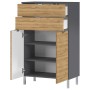 Germania GW-Mauresa Chest of Drawers 34x60x97 cm graphite and oak by Germania, bathroom vanities - Ref: Foro24-438434, Price:...