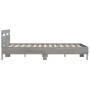 Cama con cabecero madera de ingeniería gris Sonoma 140x200 cm de , Camas y somieres - Ref: Foro24-3207425, Precio: 131,97 €, ...