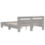 Cama con cabecero madera de ingeniería gris Sonoma 140x200 cm de , Camas y somieres - Ref: Foro24-3207425, Precio: 131,97 €, ...