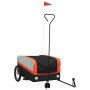 Schwarz-orangefarbener Fahrradanhänger aus Eisen, 45 kg von , Fahrradanhänger - Ref: Foro24-94068, Preis: 88,99 €, Rabatt: %