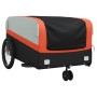 Schwarz-orangefarbener Fahrradanhänger aus Eisen, 45 kg von , Fahrradanhänger - Ref: Foro24-94068, Preis: 88,99 €, Rabatt: %