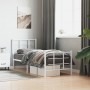 Estructura cama metal con cabecero y pie cama blanca 75x190 cm de , Camas y somieres - Ref: Foro24-355618, Precio: 55,82 €, D...