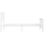 Estructura cama metal con cabecero y pie cama blanca 75x190 cm de , Camas y somieres - Ref: Foro24-355618, Precio: 55,82 €, D...