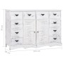 Sideboard with 10 white wood drawers 113x30x79 cm by vidaXL, Sideboards - Ref: Foro24-284179, Price: 401,76 €, Discount: %