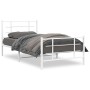 Estructura cama metal con cabecero y pie cama blanca 107x203 cm de , Camas y somieres - Ref: Foro24-355624, Precio: 64,32 €, ...