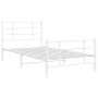 Estructura cama metal con cabecero y pie cama blanca 107x203 cm de , Camas y somieres - Ref: Foro24-355624, Precio: 64,32 €, ...