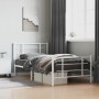 Estructura cama metal con cabecero y pie cama blanca 107x203 cm de , Camas y somieres - Ref: Foro24-355624, Precio: 64,32 €, ...