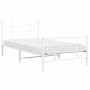 Estructura cama metal con cabecero y pie cama blanca 107x203 cm de , Camas y somieres - Ref: Foro24-355624, Precio: 64,32 €, ...