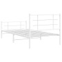 Estructura cama metal con cabecero y pie cama blanca 107x203 cm de , Camas y somieres - Ref: Foro24-355624, Precio: 64,32 €, ...