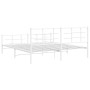 Estructura cama metal con cabecero y estribo blanco 180x200 cm de , Camas y somieres - Ref: Foro24-355632, Precio: 111,83 €, ...