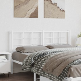 Cabecero de metal blanco 160 cm de , Cabeceros y pies de cama - Ref: Foro24-355645, Precio: 36,99 €, Descuento: %