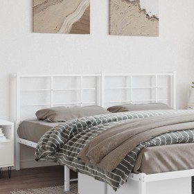 Cabecero de metal blanco 193 cm de , Cabeceros y pies de cama - Ref: Foro24-355647, Precio: 37,99 €, Descuento: %