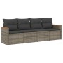 4-piece garden sofa set and gray synthetic rattan cushions by , Garden sets - Ref: Foro24-3258175, Price: 262,12 €, Discount: %