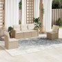 Garden sofa set with cushions 5 pieces beige synthetic rattan by , Garden sets - Ref: Foro24-3258250, Price: 373,94 €, Discou...