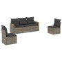 Gartensofa-Set mit Kissen, 5-teilig, graues synthetisches Rattan von , Gartensets - Ref: Foro24-3258252, Preis: 315,87 €, Rab...