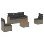 6-piece garden furniture set and gray synthetic rattan cushions by , Garden sets - Ref: Foro24-3258259, Price: 358,00 €, Disc...