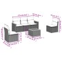 6-piece garden furniture set and gray synthetic rattan cushions by , Garden sets - Ref: Foro24-3258259, Price: 358,00 €, Disc...