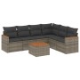 7-teiliges Gartensofa-Set mit grauen PE-Rattan-Kissen von , Gartensets - Ref: Foro24-3258413, Preis: 428,88 €, Rabatt: %