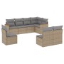 Gartensofa-Set mit beigen Kissen 8 Stück PE-Rattan von , Gartensets - Ref: Foro24-3258447, Preis: 569,99 €, Rabatt: %