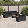 Gartensofa-Set 10-teilig mit schwarzen synthetischen Rattankissen von , Gartensets - Ref: Foro24-3258807, Preis: 665,11 €, Ra...