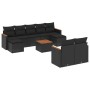 Gartensofa-Set 10-teilig mit schwarzen synthetischen Rattankissen von , Gartensets - Ref: Foro24-3258807, Preis: 665,11 €, Ra...