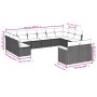 12-teiliges Gartensofa-Set mit grauen synthetischen Rattankissen von , Gartensets - Ref: Foro24-3258847, Preis: 776,43 €, Rab...