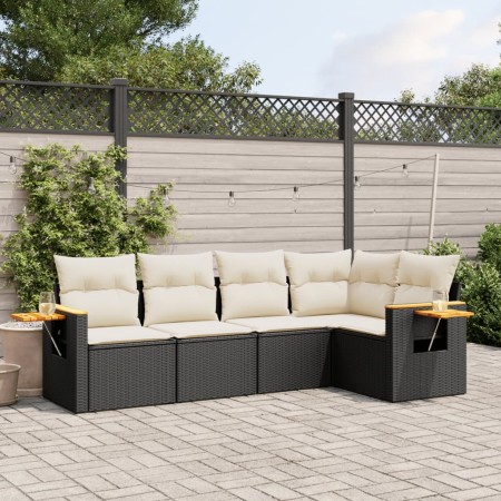 5-piece garden furniture set and black synthetic rattan cushions by , Garden sets - Ref: Foro24-3259186, Price: 354,31 €, Dis...