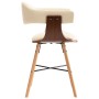 Dining chairs 2 pcs synthetic leather and cream curved wood by vidaXL, dining chairs - Ref: Foro24-283139, Price: 247,13 €, D...