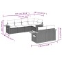 7-teiliges Gartensofa-Set und beige synthetische Rattankissen von , Gartensets - Ref: Foro24-3259385, Preis: 594,80 €, Rabatt: %