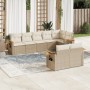 Garden sofa set with beige cushions 8 pcs PE rattan by , Garden sets - Ref: Foro24-3259391, Price: 635,99 €, Discount: %