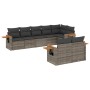 8-piece garden sofa set and gray synthetic rattan cushions by , Garden sets - Ref: Foro24-3259393, Price: 600,75 €, Discount: %