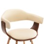 Dining chairs 2 pcs synthetic leather and cream curved wood by vidaXL, dining chairs - Ref: Foro24-283139, Price: 247,13 €, D...