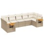 7-teiliges Gartensofa-Set und beige synthetische Rattankissen von , Gartensets - Ref: Foro24-3259510, Preis: 539,89 €, Rabatt: %