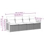 4-piece garden sofa set and gray synthetic rattan cushions by , Garden sets - Ref: Foro24-3259855, Price: 299,22 €, Discount: %