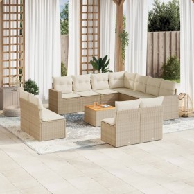 12-piece garden sofa set and brown synthetic rattan cushions by , Garden sets - Ref: Foro24-3224182, Price: 945,99 €, Discoun...